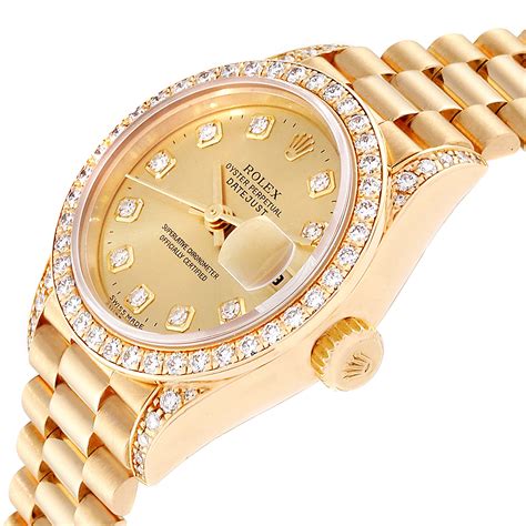 rolex diamond female watch|rolex datejust women's watch price.